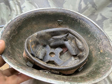 Load image into Gallery viewer, Original WW2 Canadian / British Army Mk3 High Rivet Turtle Helmet & Liner - The Militaria Shop