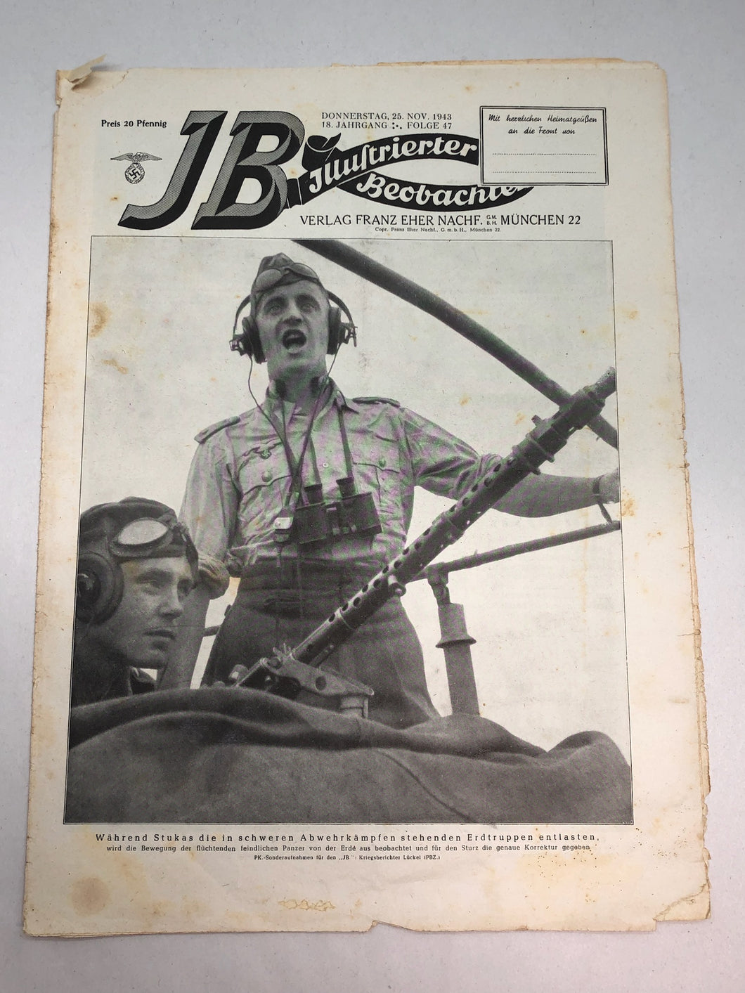 JB Juustrierter Beobachter NSDAP Magazine Original WW2 German - 25th November 1943