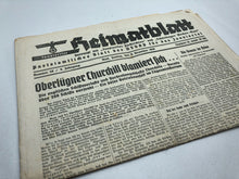 Lade das Bild in den Galerie-Viewer, Original WW2 German NSDAP Heimatblatt Political Newspaper - 8th December 1939
