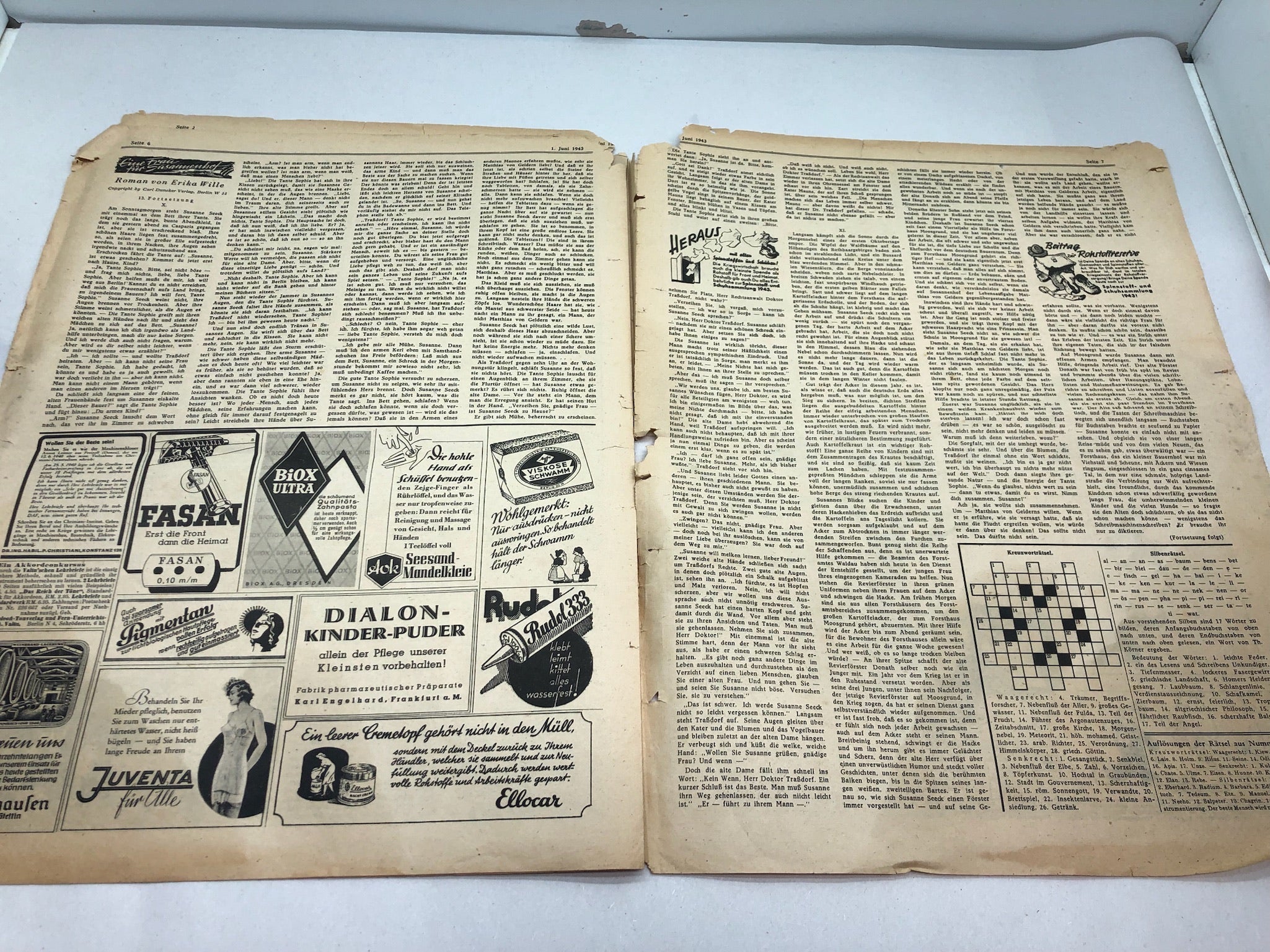 Original WW2 German Political Newspaper - 1st June 1943 - The Militaria Shop