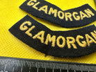 Original WW2 British Home Front Civil Defence Glamorgan Shoulder Titles - The Militaria Shop