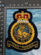British RAF Bullion Embroidered Blazer Badge - Royal Air Force Transport Command - The Militaria Shop