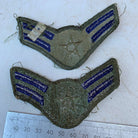 Pair of United States Air Force Rank Chevrons Olive Green -- Airmen First Class - The Militaria Shop