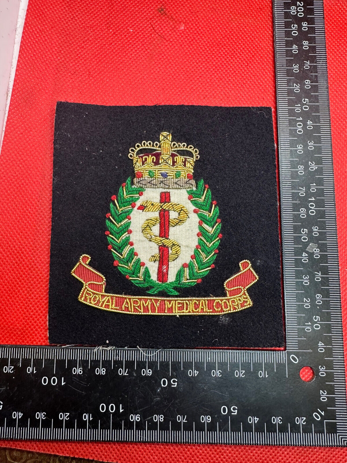 British Army Bullion Embroidered Blazer Badge - RAMC Royal Army Medical Corps - The Militaria Shop