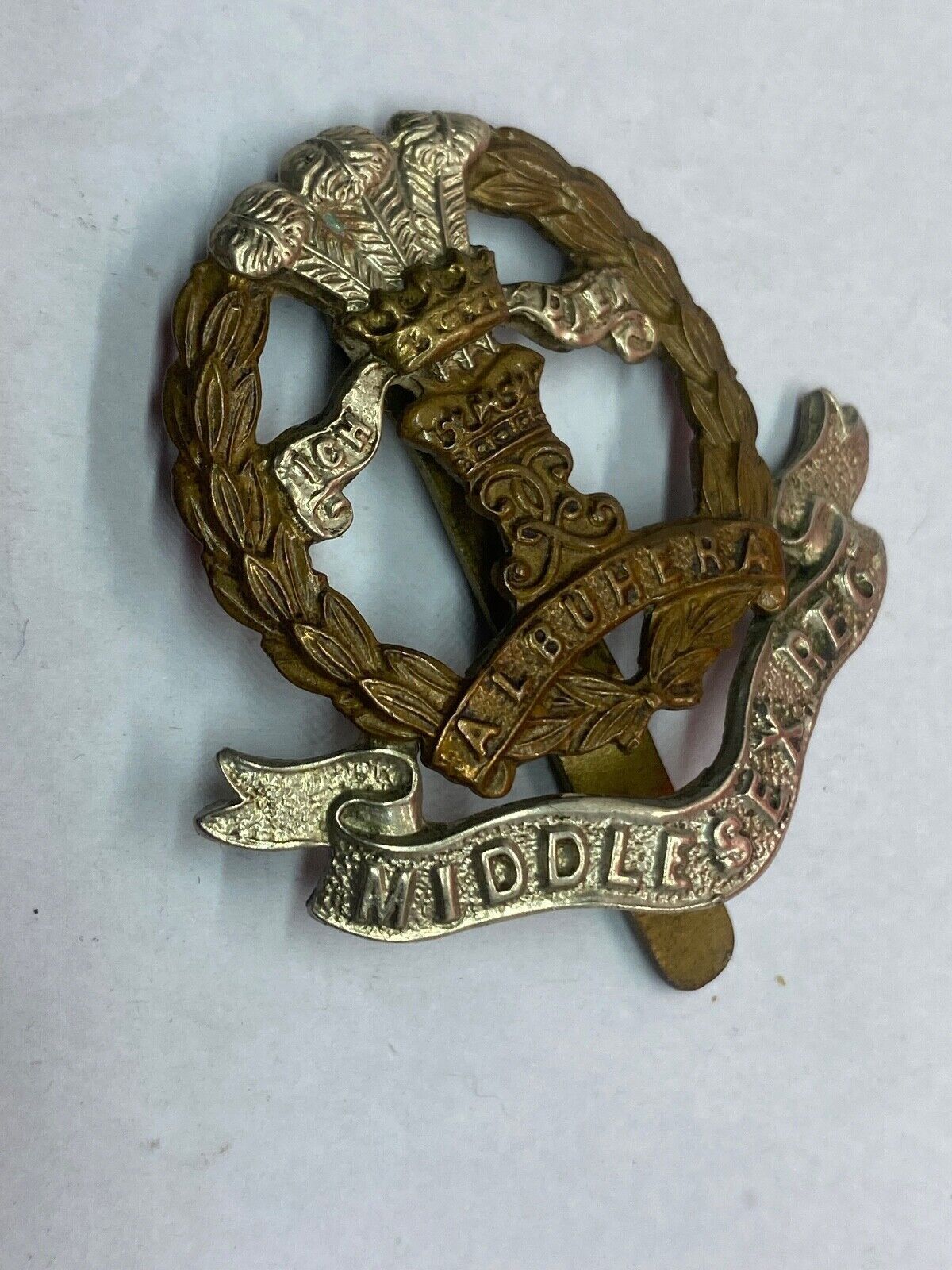 Original British Army - Middlesex Regiment Cap Badge - The Militaria Shop