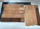 WW2 German Army belt leather fastening strip. Black leather reproduction. - The Militaria Shop