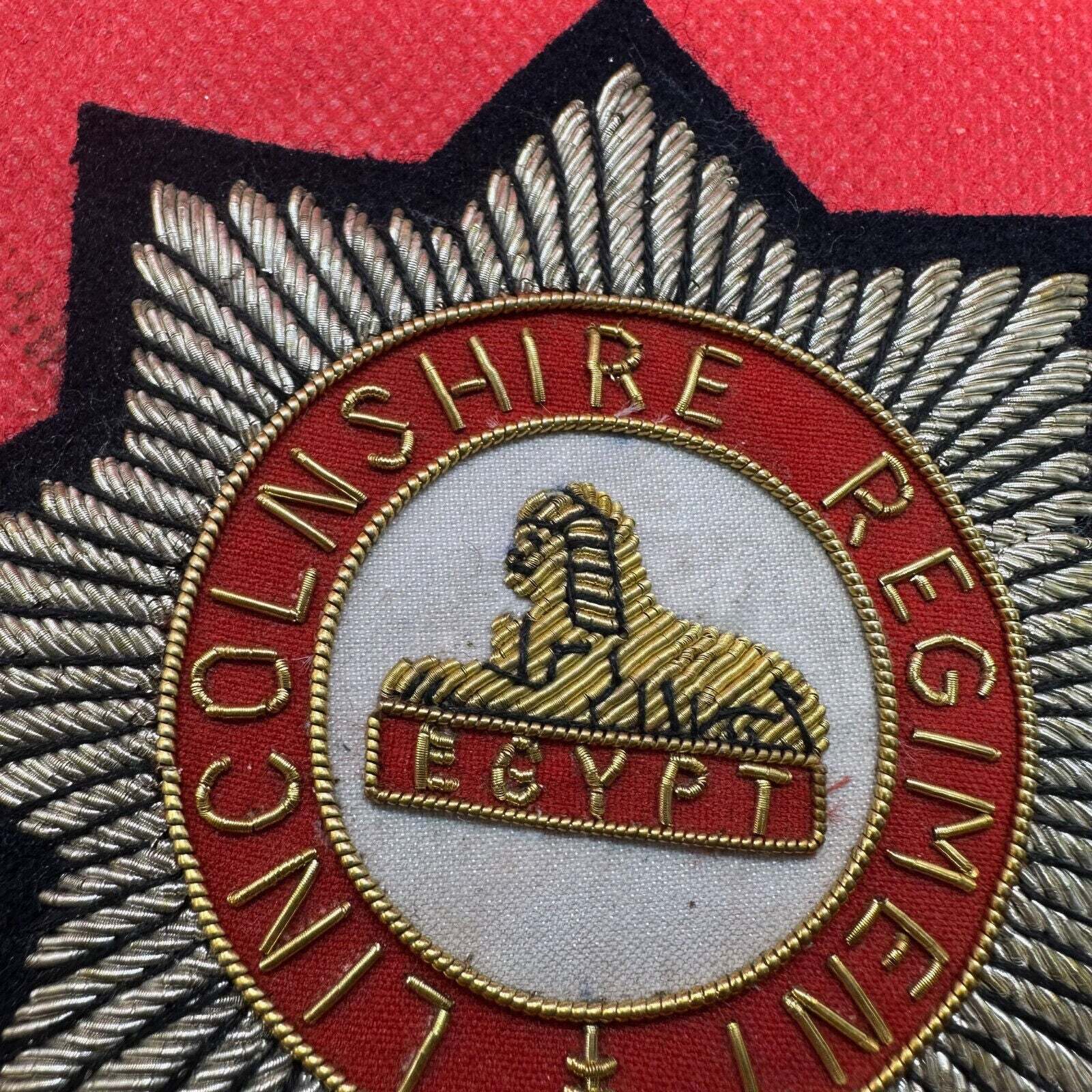 British Army Bullion Embroidered Blazer Badge - Lincolnshire Regiment - The Militaria Shop