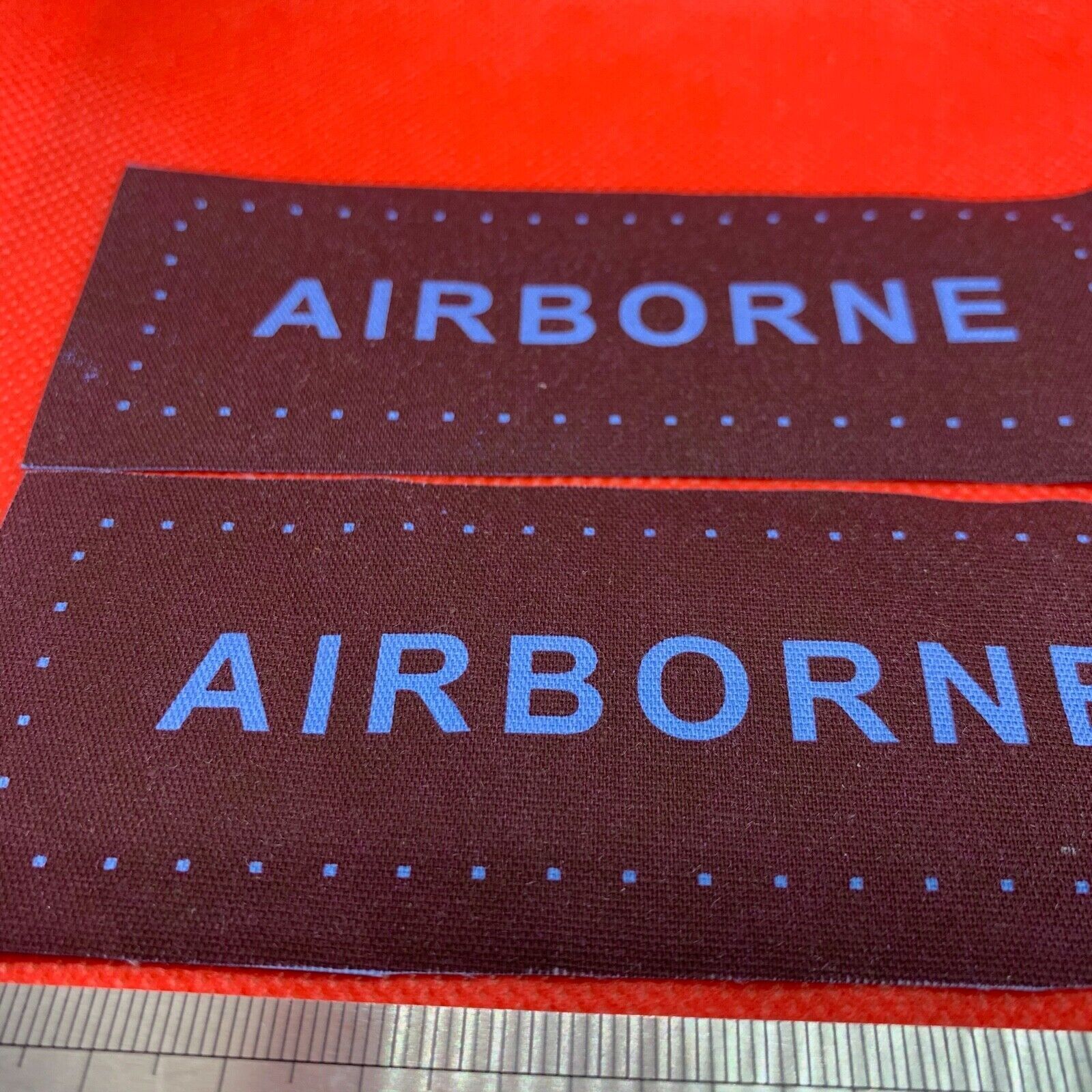 Pair of WW2 Style Printed Airborne Paratrooper Shoulder Titles - Reproduction #3 - The Militaria Shop