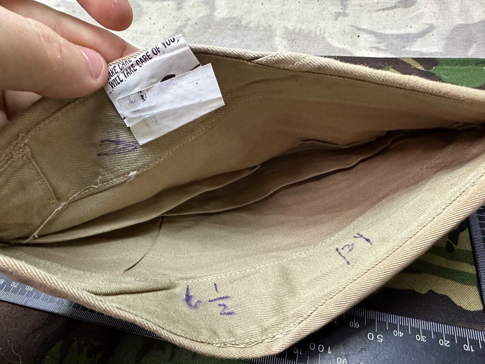 Original WW2 US Army Garrison Side Cap Hat - Old Stock - Combat Servicable - The Militaria Shop