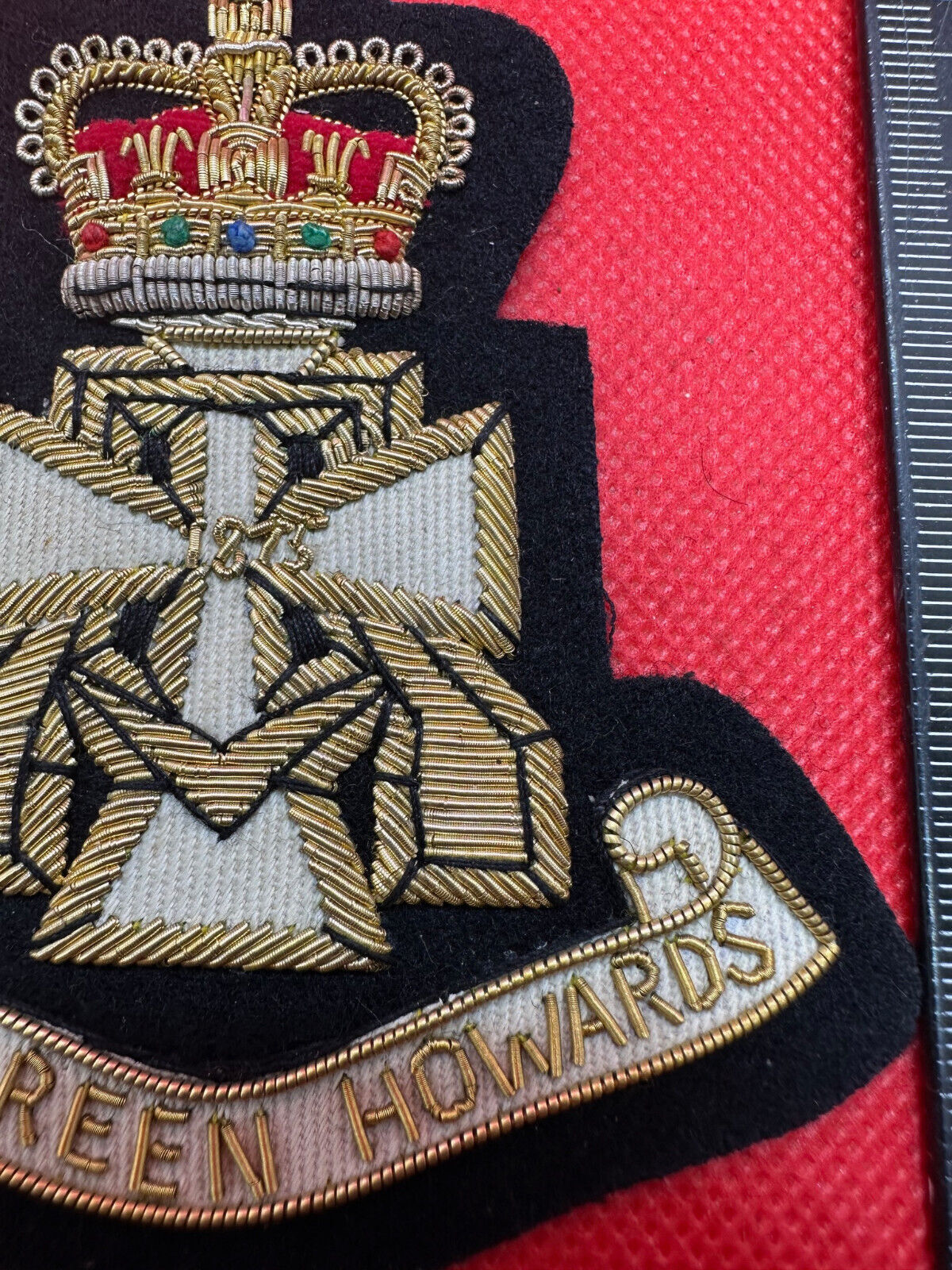 British Army Bullion Embroidered Blazer Badge - The Green Howards - The Militaria Shop