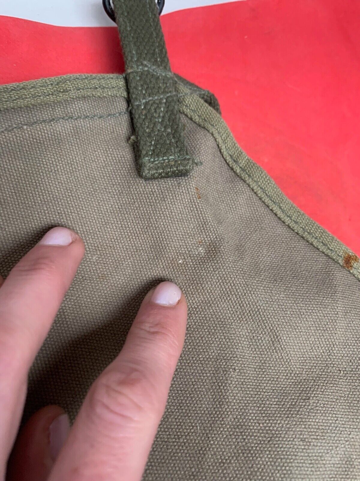 Original WW2 US Army M1928 Haversack Pack Tail - 1944 Dated - The Militaria Shop
