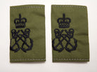 OD Green Rank Slides / Epaulette Pair Genuine British Army - NEW - The Militaria Shop