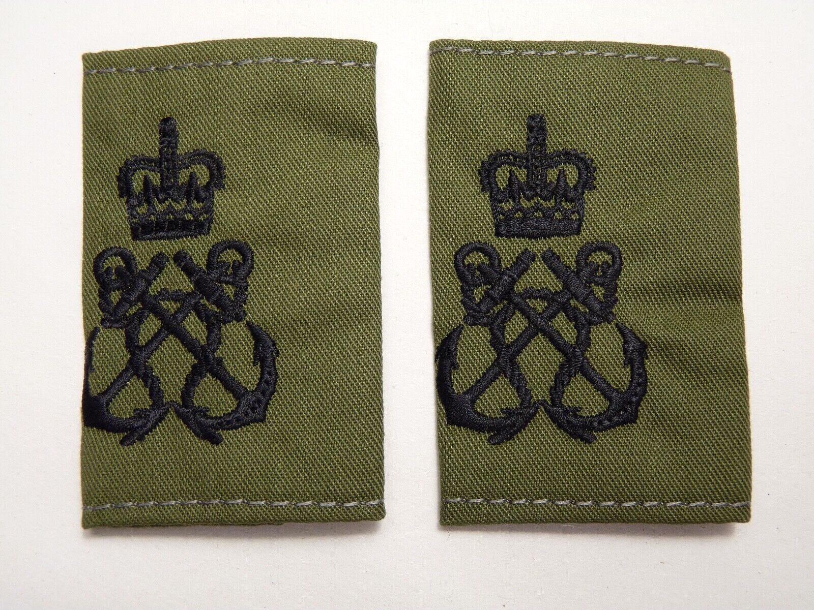 OD Green Rank Slides / Epaulette Pair Genuine British Army - NEW - The Militaria Shop