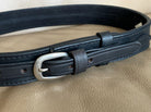 TWBC Black Leather Pistol Police Belt - Varied Sizes - Hidden Coin Compartment - The Militaria Shop