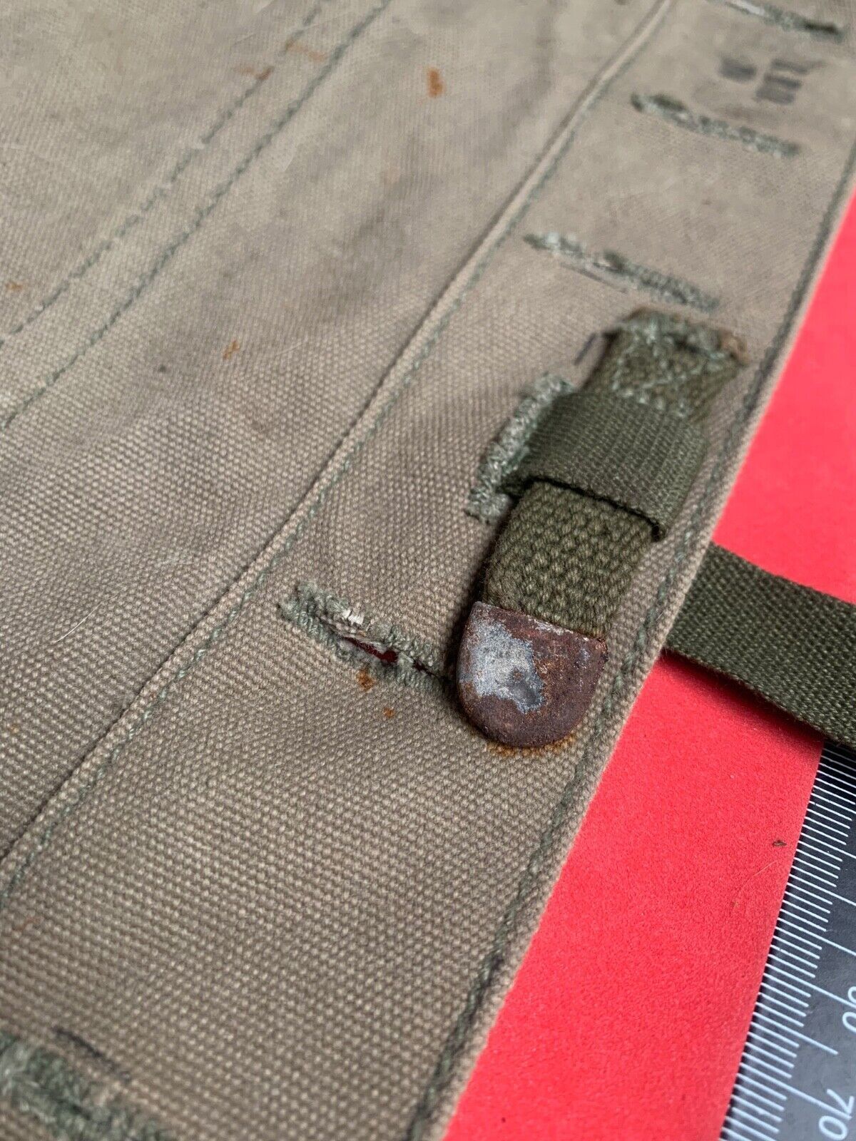 Original WW2 US Army M1928 Haversack Pack Tail - 1944 Dated - The Militaria Shop