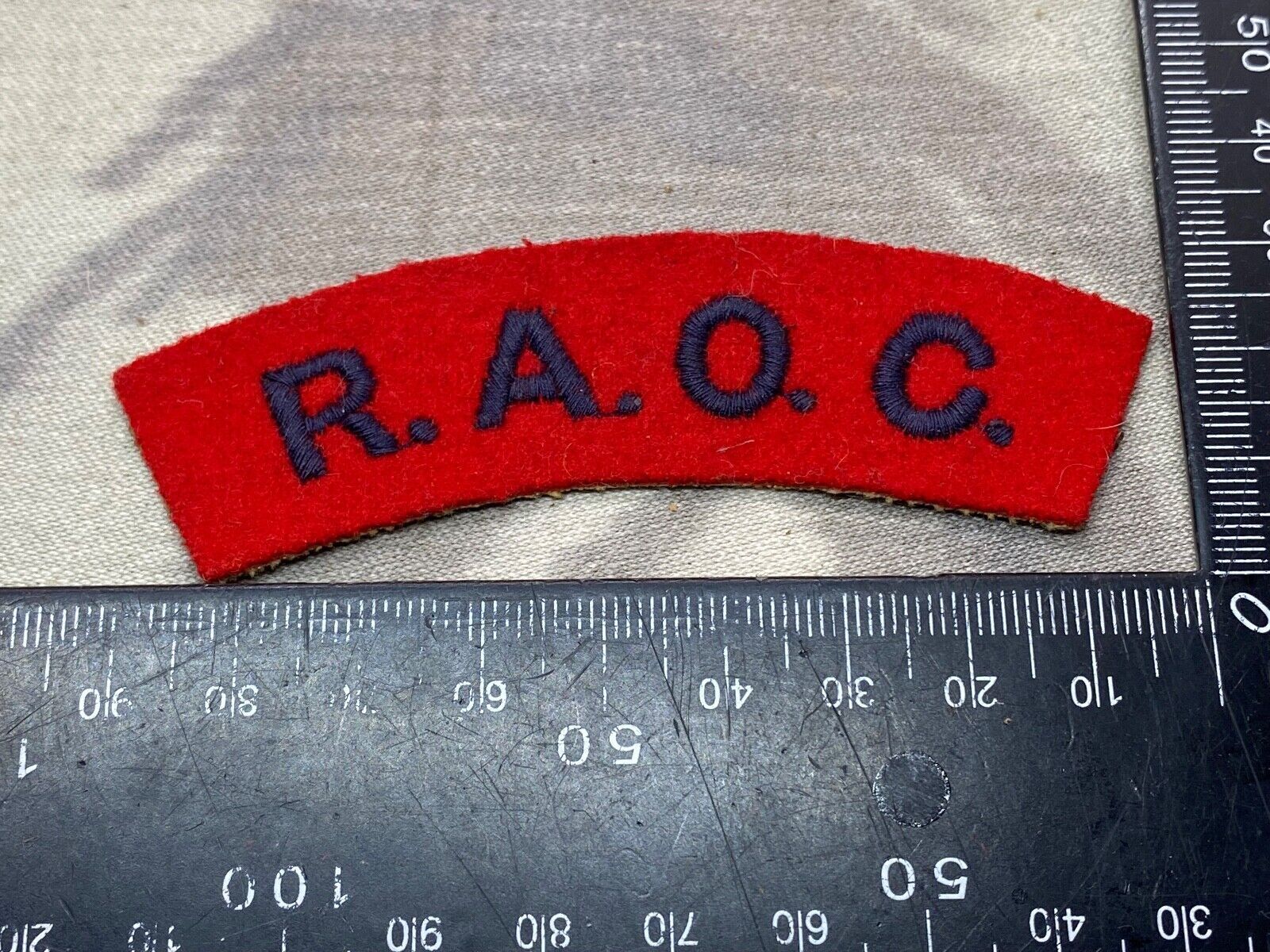 British Army - Royal Army Ordnance Corps RAOC Shoulder Title - The Militaria Shop