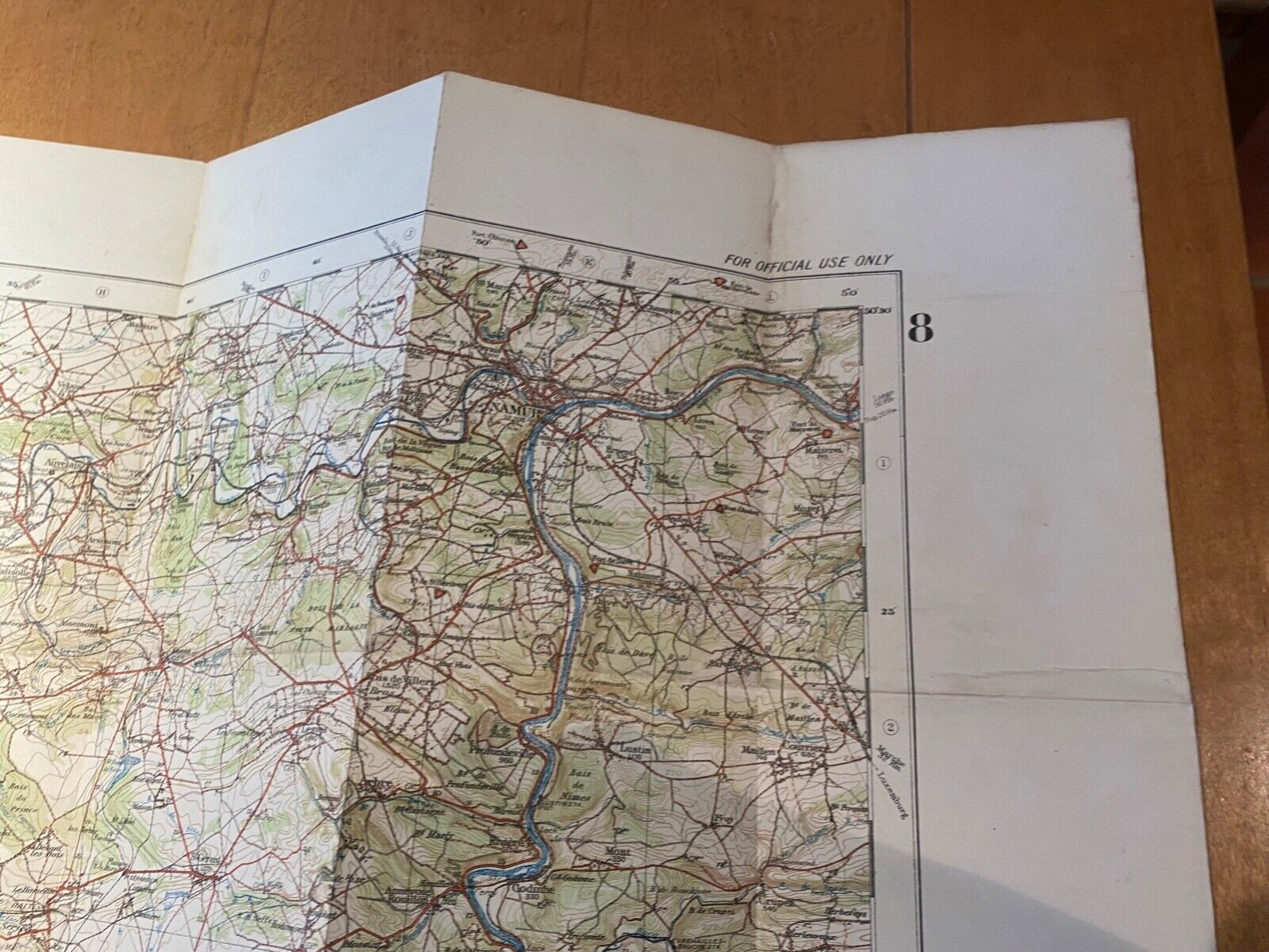 WW1 Era British Army General Staff Map of NAMUR in Belgium. Original Map - The Militaria Shop