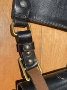 Soviet Russian Navy Officer Makarov PM Holster, + cleaning rod in black leather - The Militaria Shop