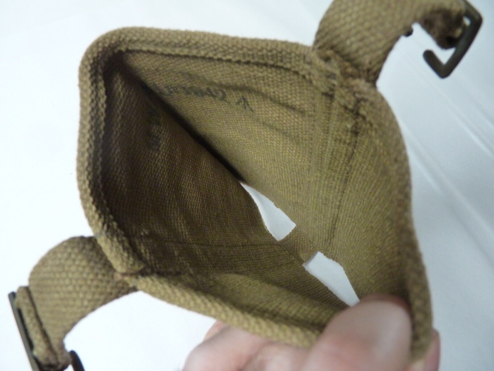 Original WW2 British Army Soldiers Water Bottle Carrier Harness - Dated 1942 - The Militaria Shop