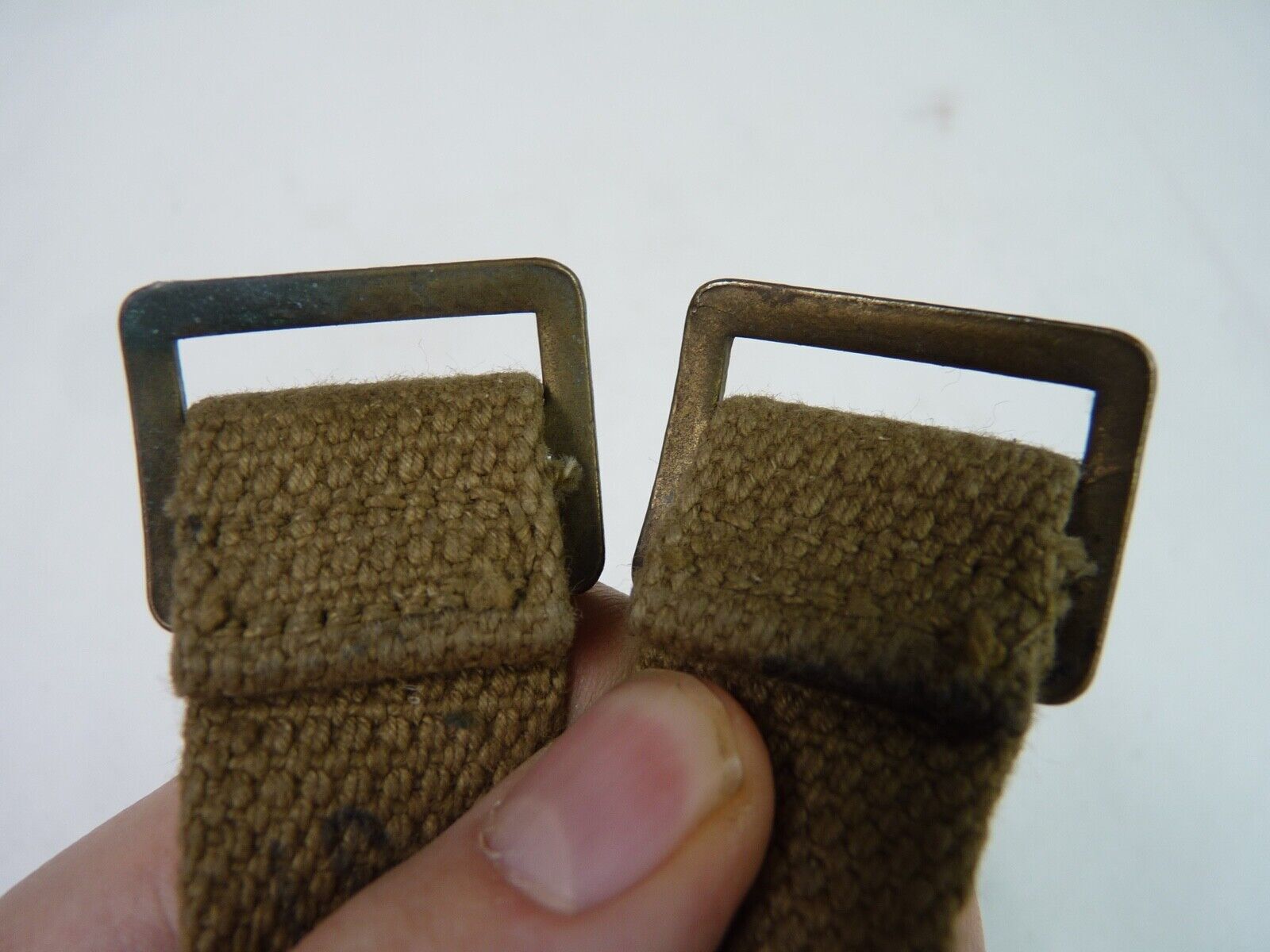 Original WW2 British Army Soldiers Water Bottle Carrier Harness - Dated 1943 - The Militaria Shop