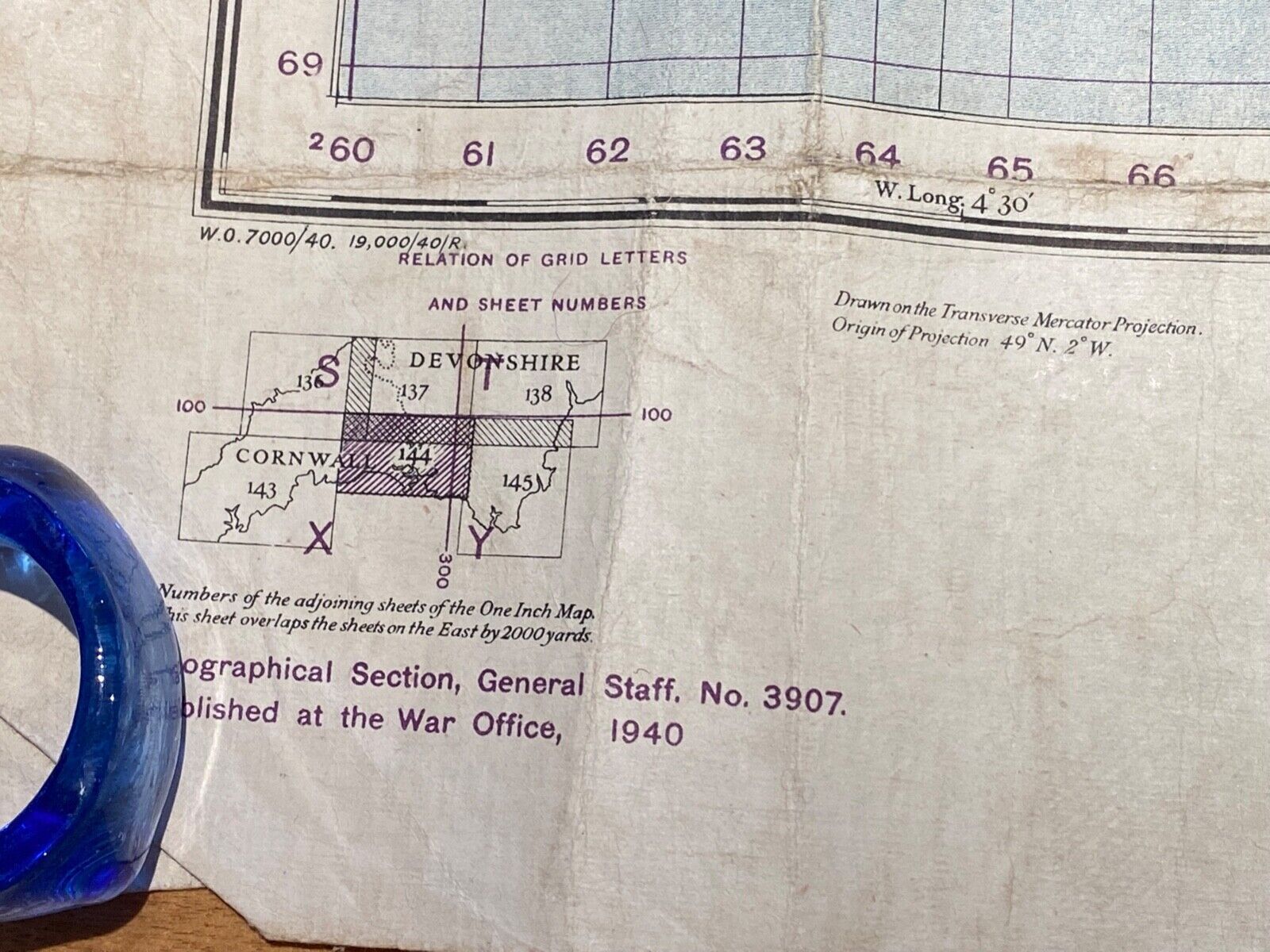 WW2 1940 British Army General Staff - War Office Army Map of PLYMOUTH. - The Militaria Shop