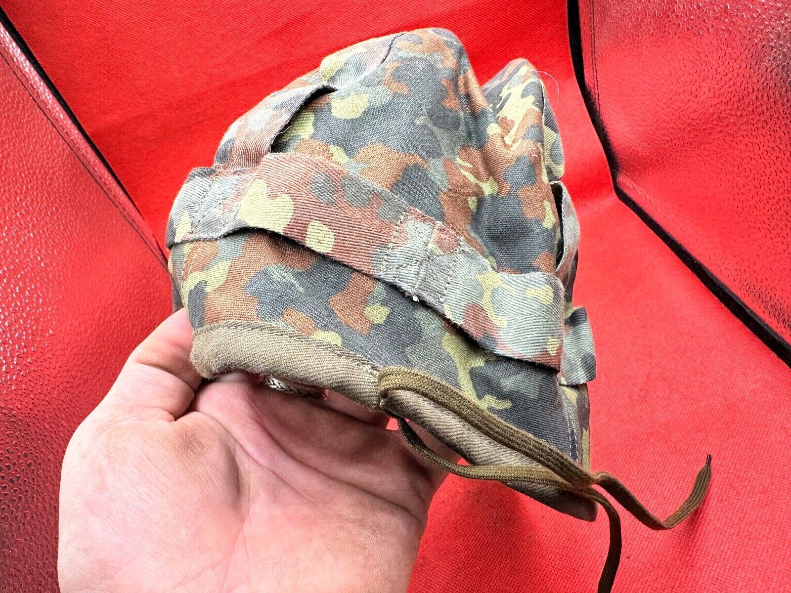 Original Unissued Tarnmuster German Army Camouflaged Helmet Cover - The Militaria Shop