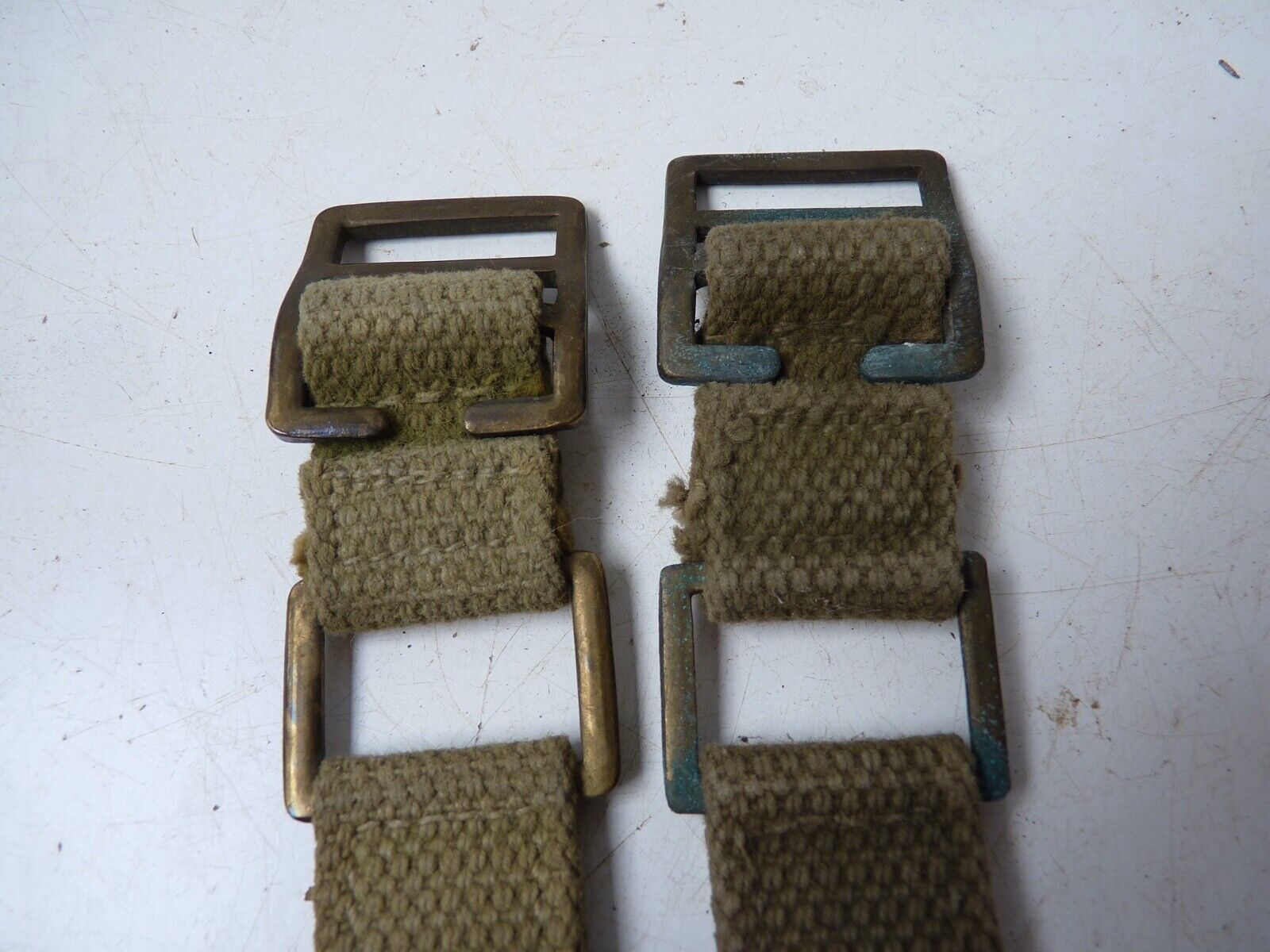 Original WW2 British Army 37 Pattern Webbing Brace Adaptor Pair - The Militaria Shop