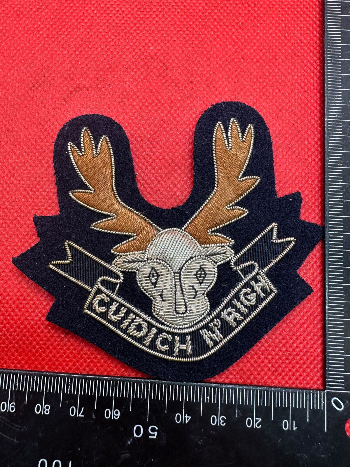 British Army Bullion Embroidered Blazer Badge - Seaforth Highlanders Regiment - The Militaria Shop
