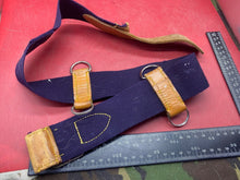 Load image into Gallery viewer, WW2 British Army Hussars Blue Canvas and Leather Belt with Fittings - The Militaria Shop
