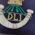 British Army Bullion Embroidered Blazer Badge -Durham Light Infantry Kings Crown - The Militaria Shop
