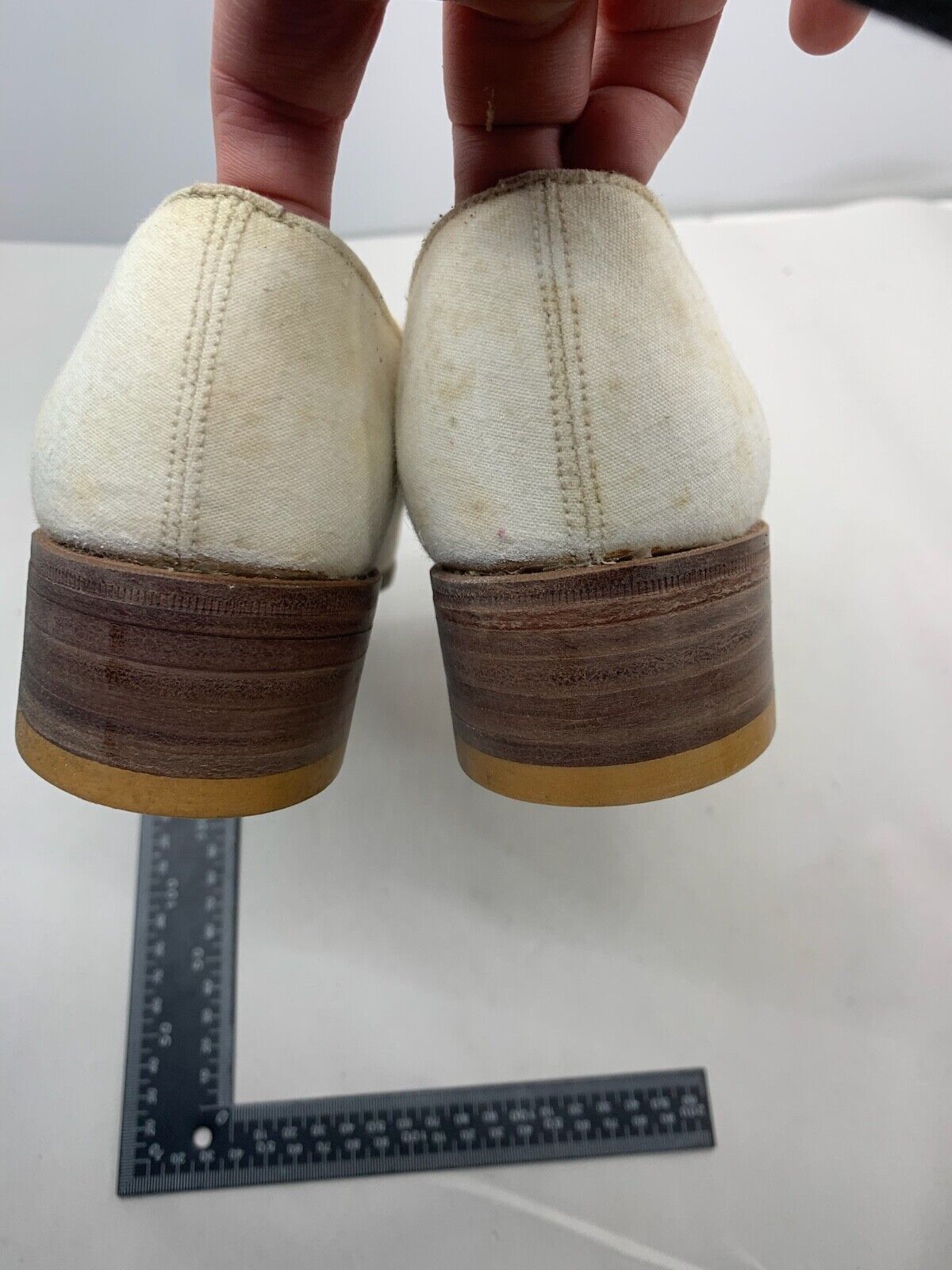 Original WW2 British Army Women's White Summer Shoes - ATS WAAF - Size 240s - The Militaria Shop