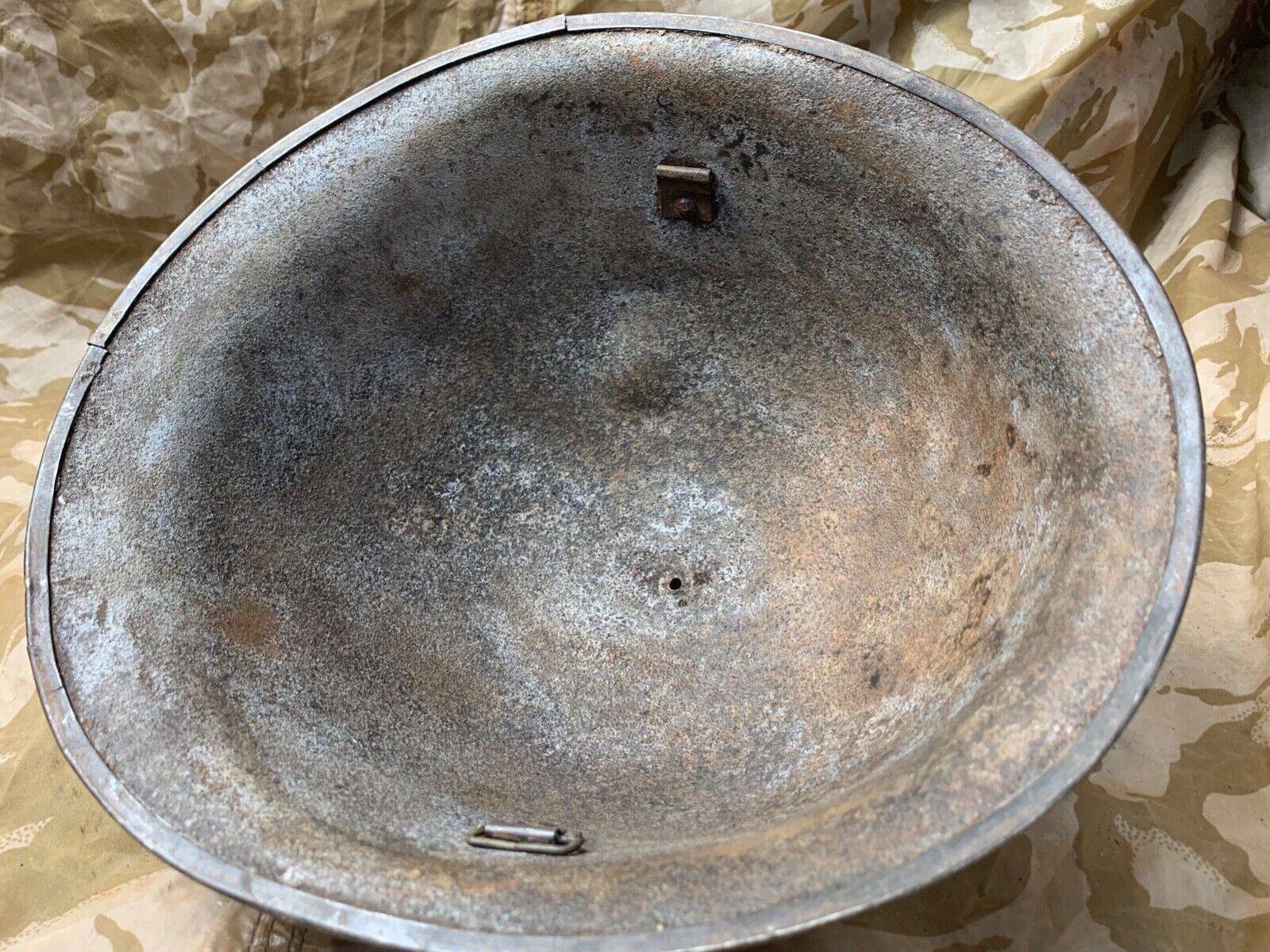 WW2 Mk3 High Rivet Turtle - British / Canadian Army Helmet - Nice Original - The Militaria Shop