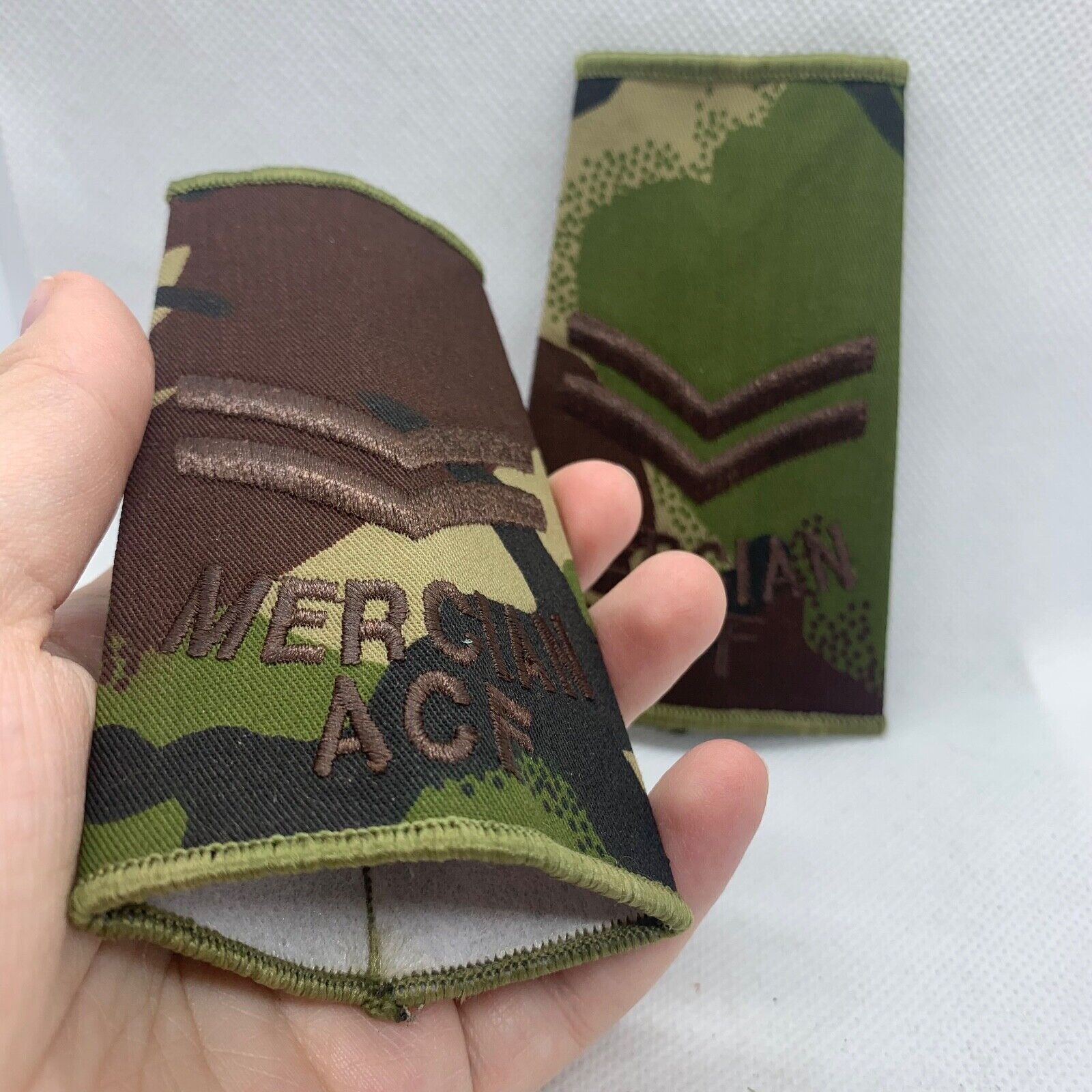 Mercian ACF DPM Rank Slides / Epaulette Pair Genuine British Army - NEW - The Militaria Shop