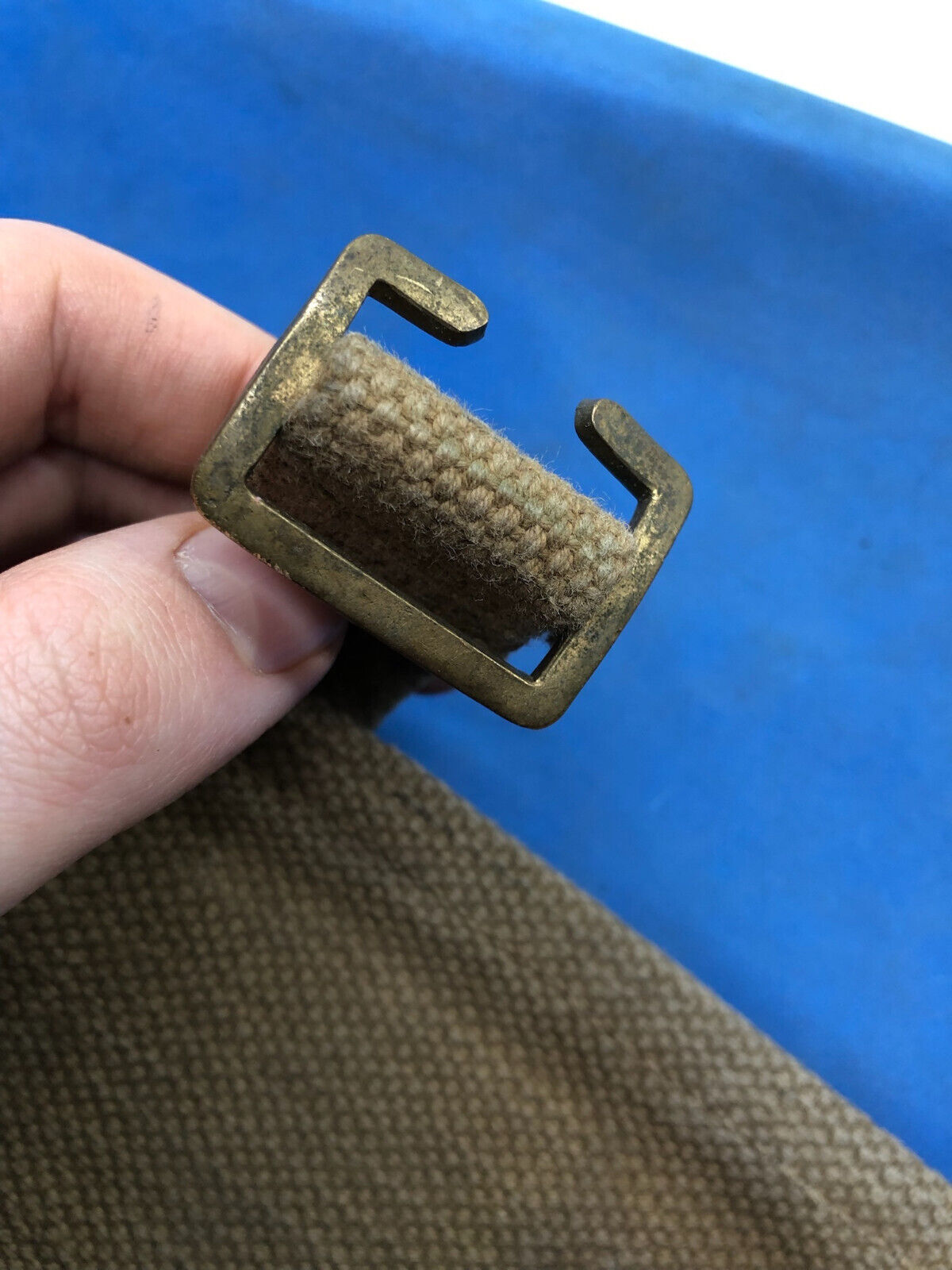 WW2 British Army 37 Pattern Webbing Water Bottle Carrier Harness - 1943 Dated - The Militaria Shop