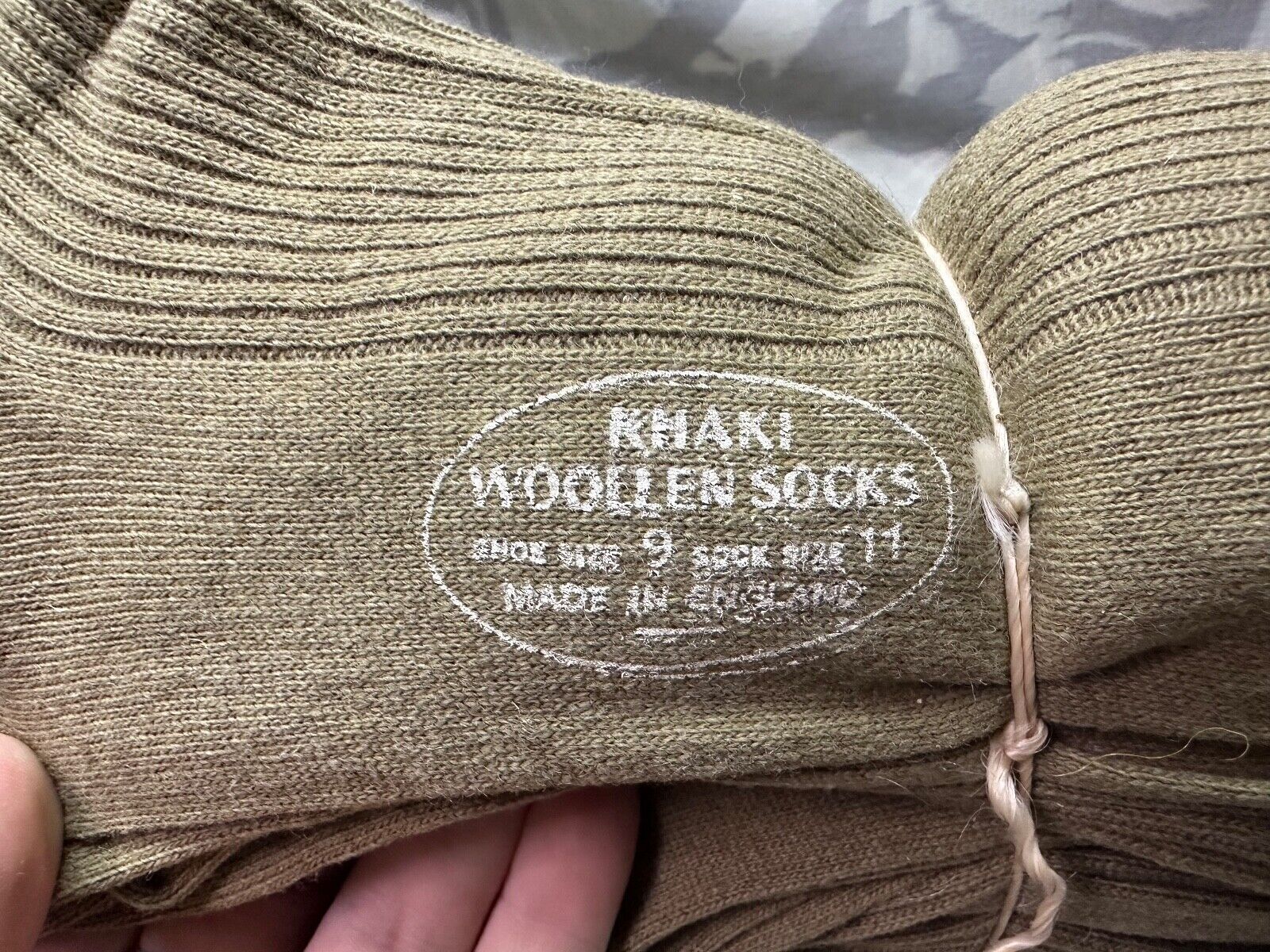 Original British Army WW2 New Old Stock Officers Wool Khaki Socks - Varied Sizes - The Militaria Shop