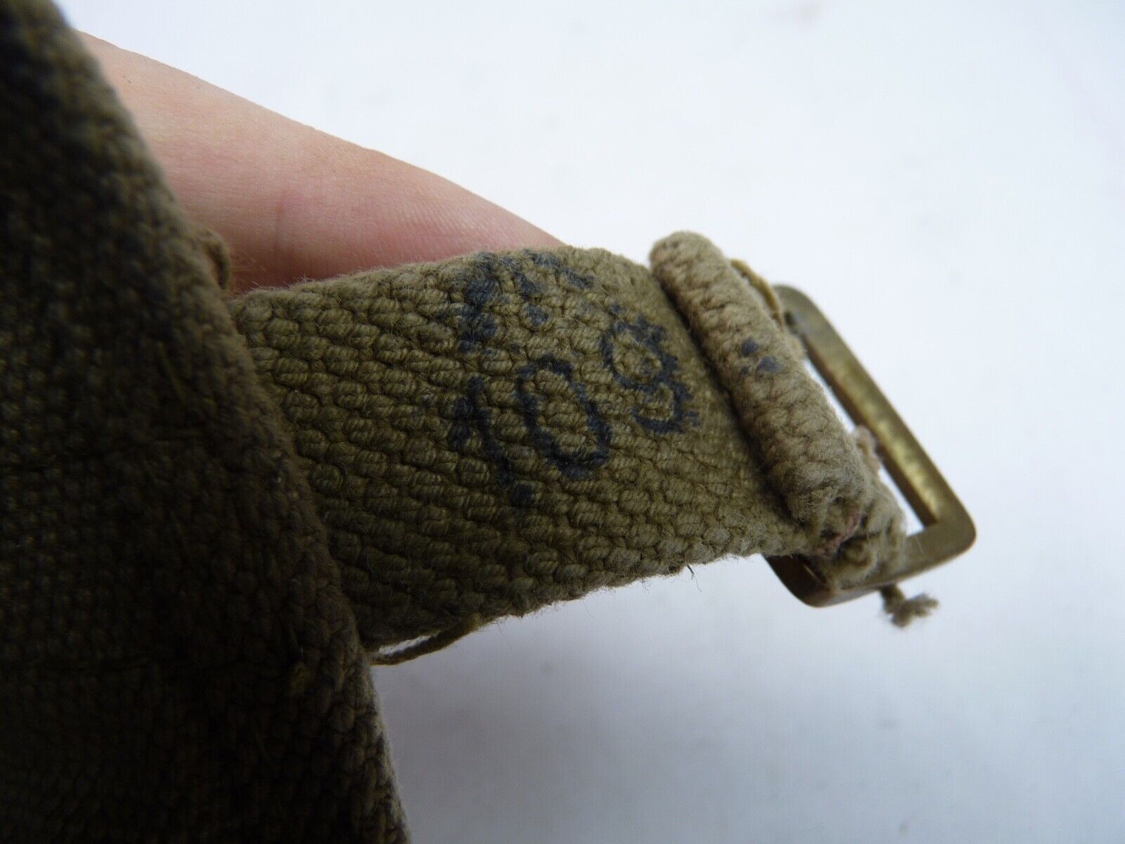 Original WW2 British Army Soldiers Water Bottle Carrier Harness - Dated 1943 - The Militaria Shop