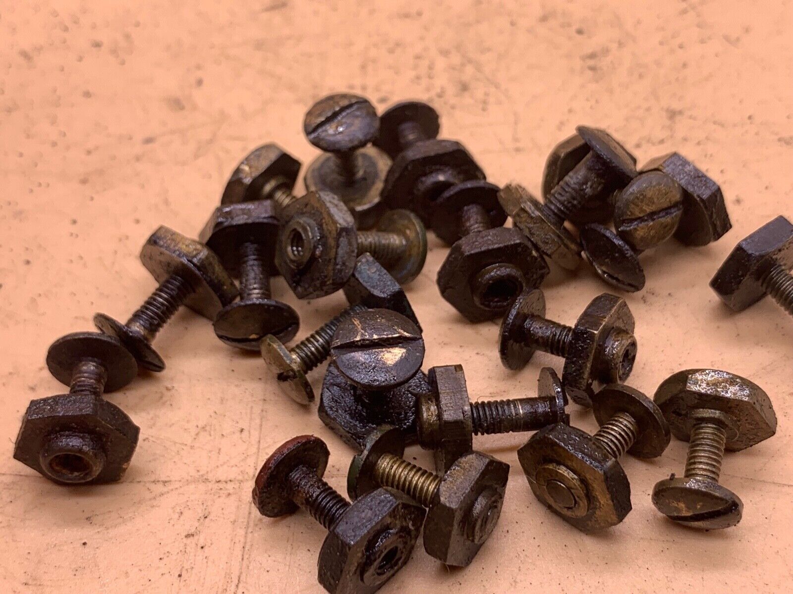 Original WW2 British Army Brodie / Turtle Mk1/2/3/4 Helmet Dome Screw & Nut - The Militaria Shop