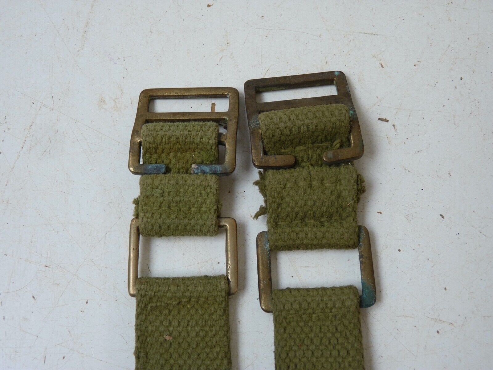 Original WW2 British Army 37 Pattern Webbing Brace Adaptor Pair - The Militaria Shop
