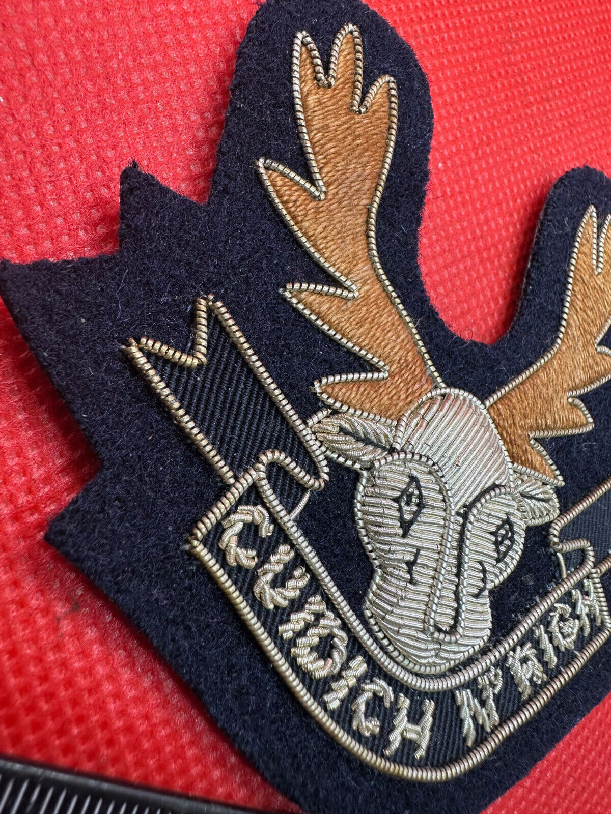 British Army Bullion Embroidered Blazer Badge - Seaforth Highlanders Regiment - The Militaria Shop