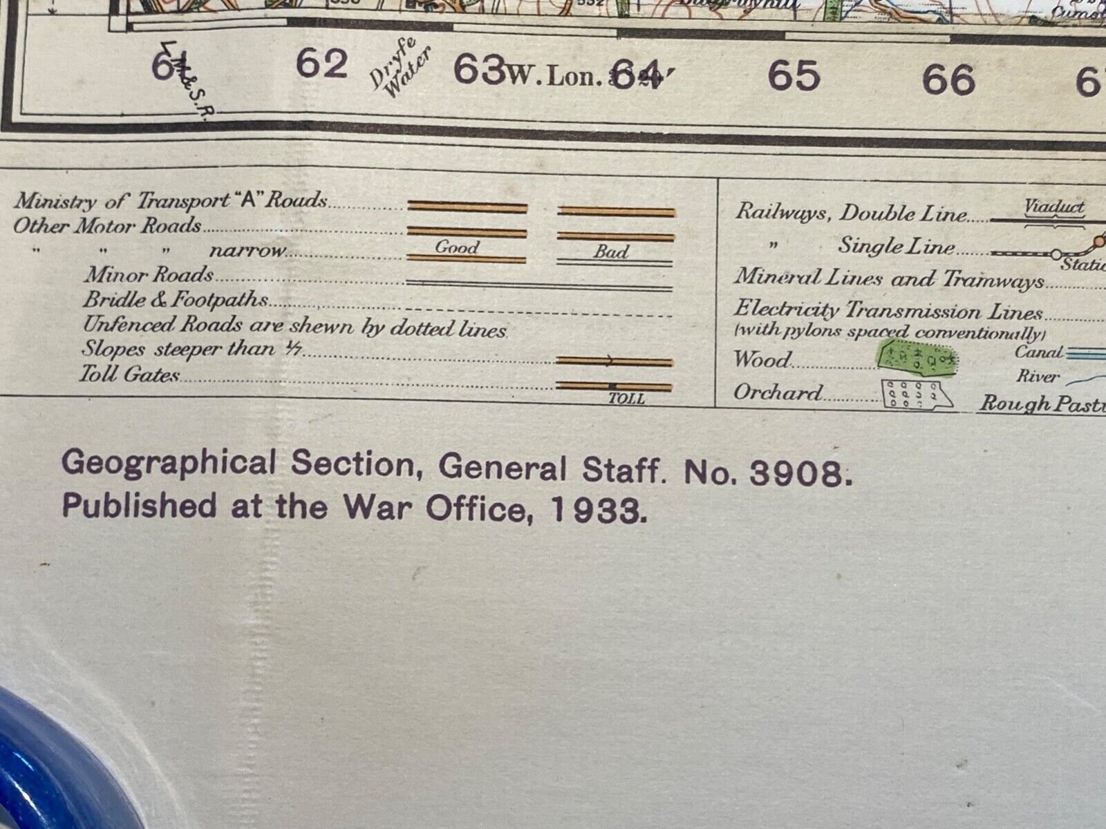 Large WW2 British Army - 1933 dated General Staff map of HARWICK & ESKDALE. - The Militaria Shop