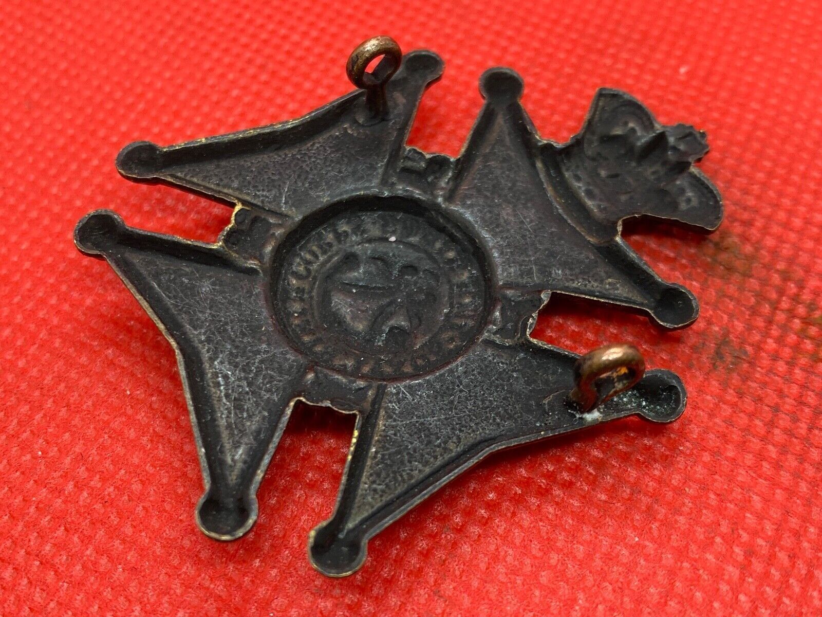 Victorian Crown The King's Royal Rifle Corps Blackened Cap Badge - The Militaria Shop