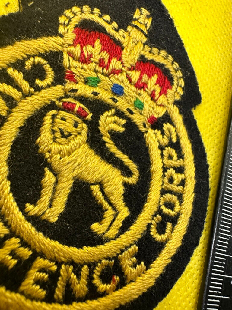 Original British Home Front Civil Defence Service Queen's Crown Badge - The Militaria Shop