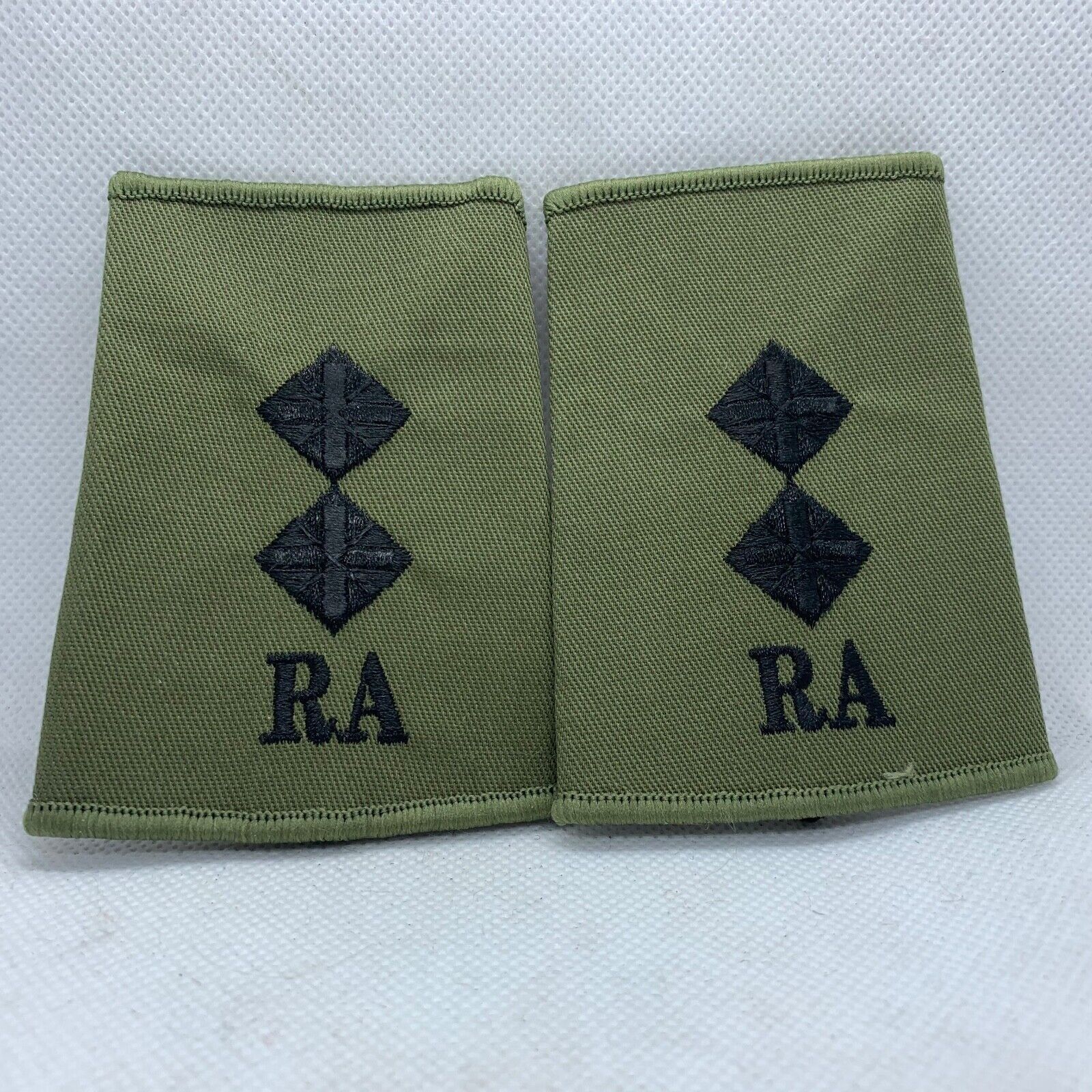 RA Royal Artillery Rank Slides / Epaulette Pair Genuine British Army - NEW - The Militaria Shop