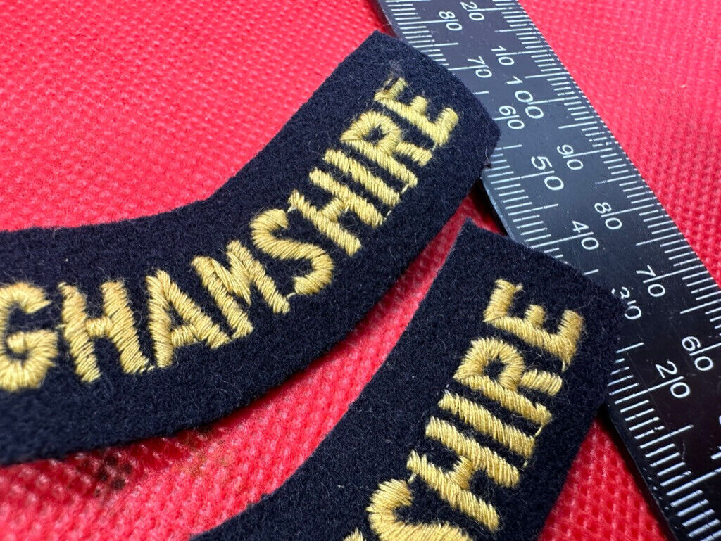 Original WW2 British Home Front Civil Defence Buckinghamshire Shoulder Titles - The Militaria Shop
