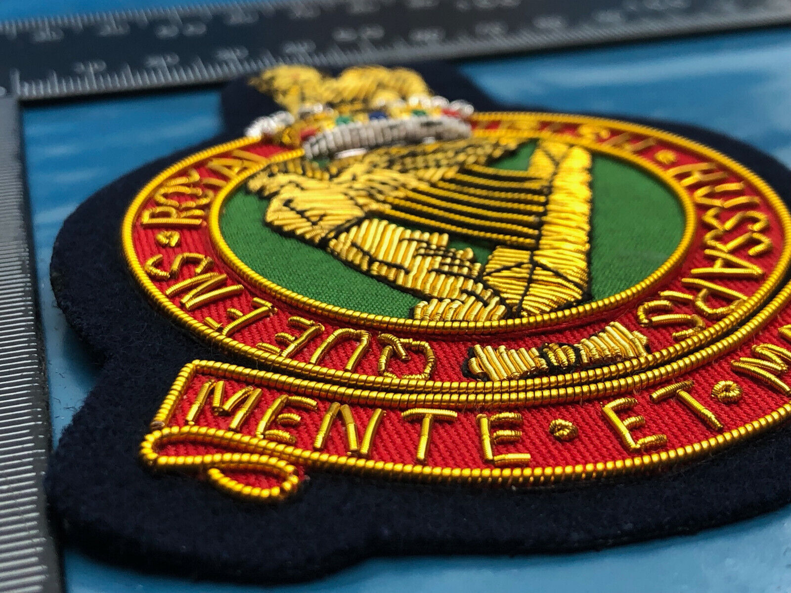 British Army Bullion Embroidered Blazer Badge - Queen's Royal Irish Hussars - The Militaria Shop