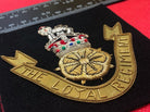 British Army Bullion Embroidered Blazer Badge - The Loyal Regiment - Kings Crown - The Militaria Shop