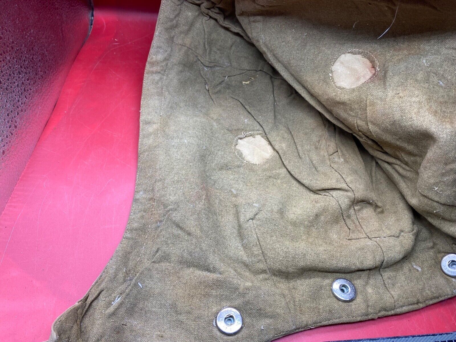 WW2 British Army Khaki Tank Suit Hood in used condition. (pixie suit). - The Militaria Shop