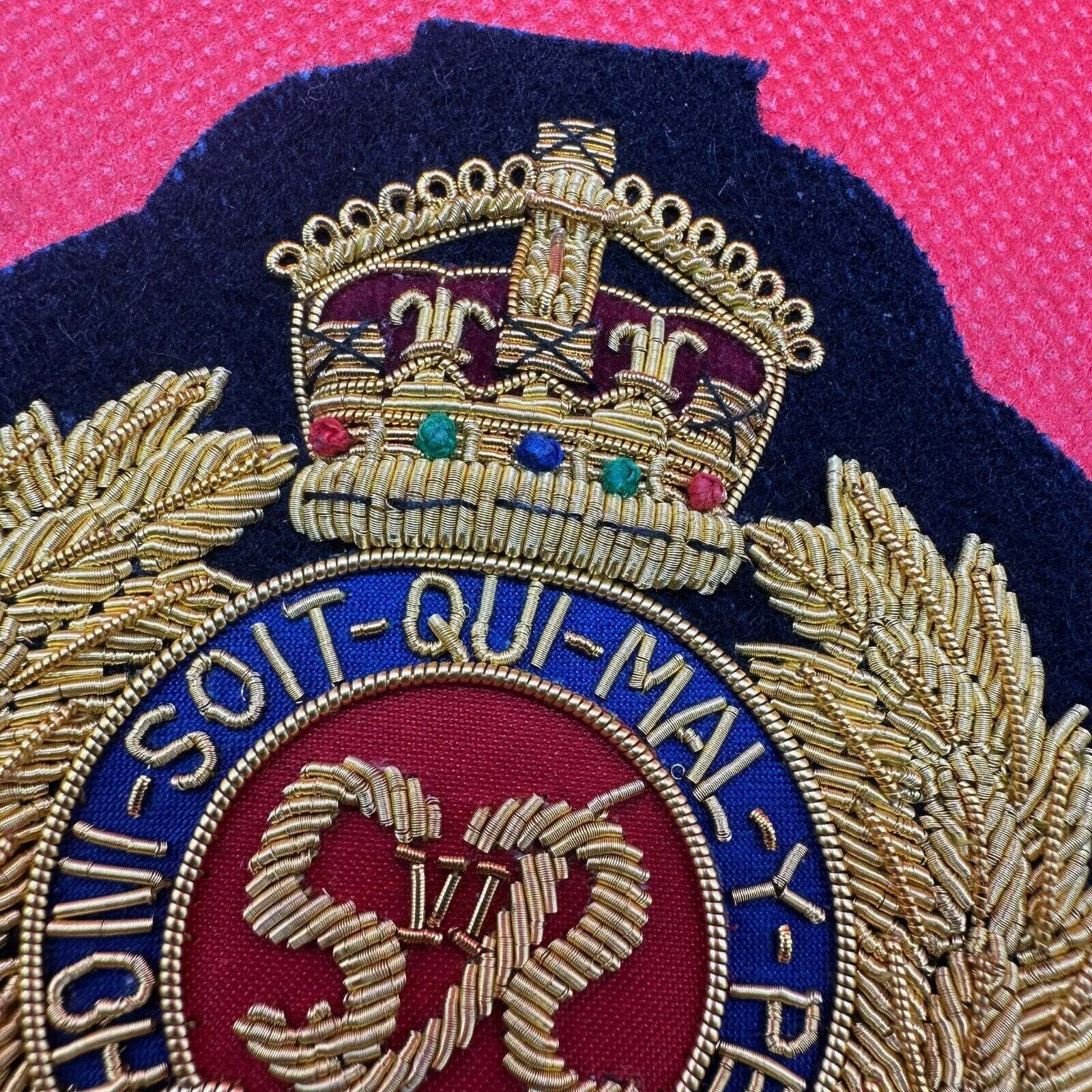 British Army Bullion Embroidered Blazer Badge - Royal Engineers - King's Cr - The Militaria Shop