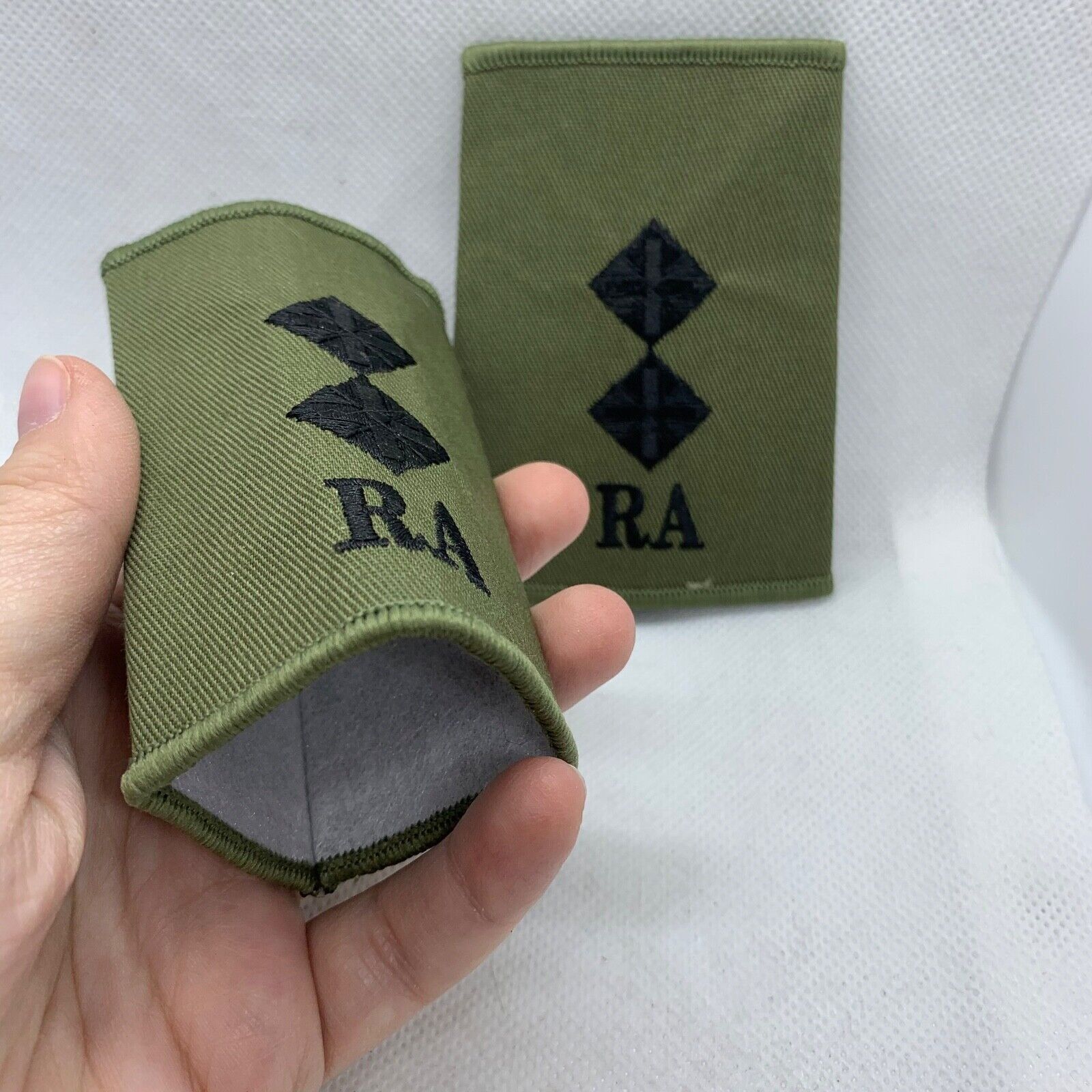 RA Royal Artillery Rank Slides / Epaulette Pair Genuine British Army - NEW - The Militaria Shop