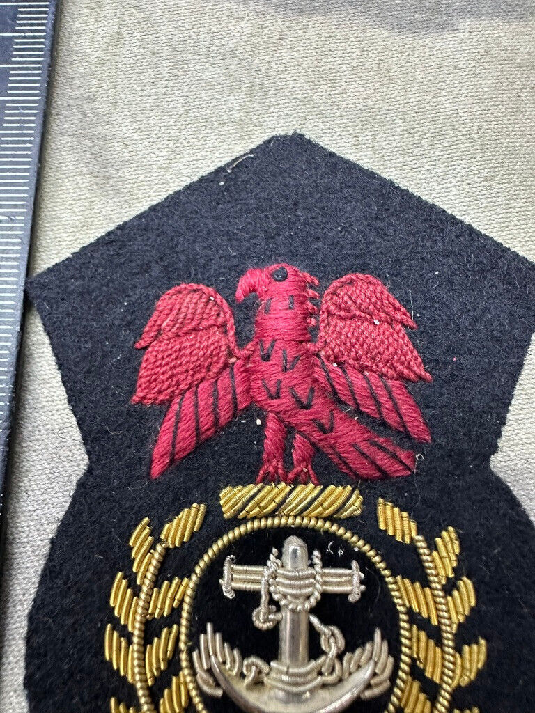 Nigerian Navy Chief Petty Officers Bullion Embroidered Cap Badge - The Militaria Shop